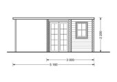 Gartenhaus ALAN PLUS (28mm), 5x3m,  9m² + 6.5m² – Bild 6