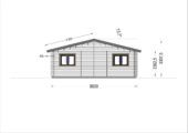 Blockbohlenhaus ANDI (44+44mm), 72m² Isoliert – Bild 6