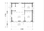 Blockbohlenhaus ARMIN (44 mm) 31 m² mit Satteldach Extra Isoliert – Bild 6