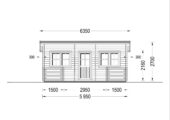 Blockbohlenhaus ARMIN (44+44 mm) · 31 m² · Pultdach · Extra Isoliert – Bild 7