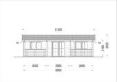 Blockbohlenhaus mit Terrasse LILLI, 32 m² + 20m² Extra Isoliert – Bild 9