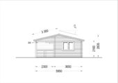 Blockbohlenhaus mit Terrasse LILLI, 32 m² + 20m² Extra Isoliert – Bild 10
