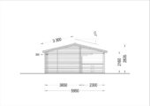Blockbohlenhaus mit Terrasse LILLI, 32 m² + 20m² Extra Isoliert – Bild 8