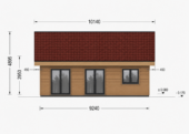 Holzhaus ANDI (Isoliert, 66 mm + Holzverschalung), 64 m² – Bild 4