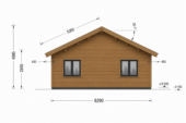 Holzhaus ANDI (Isoliert, 66 mm + Holzverschalung), 64 m² – Bild 7