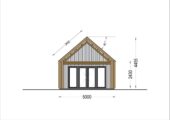 Blockbohlenhaus ANNA (44 mm + Holzverschalung ), 39 m² Isoliert – Bild 8