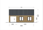 Blockbohlenhaus ANNA (44 mm + Holzverschalung ), 39 m² Isoliert – Bild 9