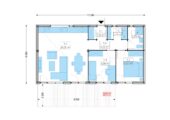Holzhaus BERTA 2 (44 mm + Holzverschalung), 60 m² Isoliert – Bild 5