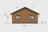 Blockbohlenhaus BERNAU Isoliert, 66 mm + Holzverschalung), 94 m² – Bild 7