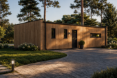 Wohnhaus BERTA 2 (66 mm + Holzverschalung Isoliert), 60 m² – Bild 2
