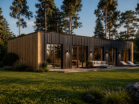 Wohnhaus BERTA 3 (66 mm + Holzverschalung Isoliert), 75 m²