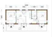 Blockbohlenhaus ADRIAN (44mm + Holzverschalung ), 50m² Extra Isoliert – Bild 9