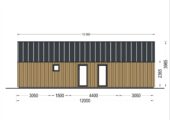 Blockbohlenhaus ADRIAN (44mm + Holzverschalung ), 50m² Extra Isoliert – Bild 7