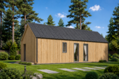 Blockbohlenhaus ADRIAN (44mm + Holzverschalung ), 50m² Extra Isoliert – Bild 5