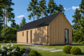 Blockbohlenhaus ADRIAN (44mm + Holzverschalung ), 50m² Extra Isoliert – Bild 2