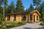 Blockbohlenhaus ANDI (44+44mm), 72m² Isoliert – Bild 4