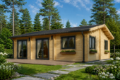 Blockbohlenhaus ANDI (44+44mm), 72m² Isoliert – Bild 5