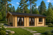 Blockbohlenhaus ANDI (44+44mm), 72m² Isoliert – Bild 3
