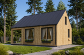 Blockbohlenhaus ANNA (44 mm + Holzverschalung ), 39 m² – Bild 5