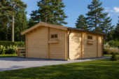Blockbohlenhaus ARMIN (44 mm) 31 m² mit Satteldach Extra Isoliert – Bild 4
