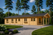 Blockbohlenhaus BIRGIT (44+44 mm) · 6 × 19 m · 114 m² · Extra Isoliert – Bild 2