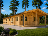 Blockbohlenhaus BIRGIT (66 mm) · 6 × 19 m · 114 m²