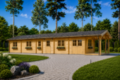 Blockbohlenhaus BIRGIT (44+44 mm) · 6 × 19 m · 114 m² · Extra Isoliert – Bild 3
