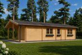 Blockbohlenhaus LUDWIG (Isoliert, 44+44 mm), 6x12m, 72m² – Bild 4