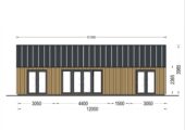 Blockbohlenhaus ADRIAN (44mm + Holzverschalung ), 50m² – Bild 9