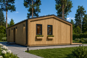 Blockbohlenhaus ARNOLD (44mm + Holzverschalung), 43m² – Bild 3