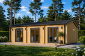 Blockbohlenhaus ARNOLD (44mm + Holzverschalung), 43m² – Bild 4