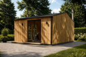 Gartenhaus ELSA (34 mm + Holzverschalung), 5x4m, 20m² – Bild 4