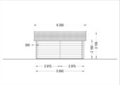 Blockbohlenhaus FRITZ (44+44mm) 60m² Isoliert – Bild 6