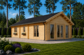Blockbohlenhaus GRAZ (44+44 mm Isoliert) · 54 m² – Bild 3