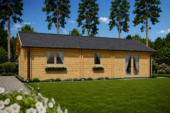 Blockbohlenhaus GRAZ (44+44 mm Isoliert) · 54 m² – Bild 4