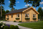 Blockbohlenhaus GRAZ (44+44 mm Isoliert) · 54 m² – Bild 2