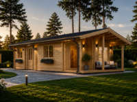 Blockbohlenhaus MATREI (66 mm), 6x10m, 60m²