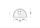 Gartenhaus BRITA 4x10 m, 40 m² 44mm – Bild 9