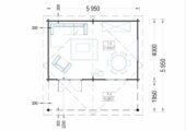 Gartenhaus KLAUS 6x6m, 36m² – Bild 6