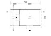 Premium Gartenhaus KARL (34mm) 5x4m, 20m² + 8m² Terrasse – Bild 6
