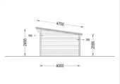 Premium Gartenhaus KARL (34mm) 5x4m, 20m² + 8m² Terrasse – Bild 10