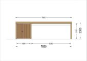 Carport NOVA Plus für 2 Autos mit Schuppen und Seitenwand, 7.6x5.6 m – Bild 10