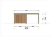 Carport NOVA Plus für 2 Autos mit Schuppen und Seitenwand, 7.6x5.6 m – Bild 7