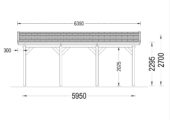 Carport aus Holz CLASSIC · 3 × 6 m · 18 m² – Bild 8