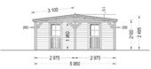 Carport aus Holz für 1 Auto mit Schuppen (44 mm), 5x6 m – Bild 6