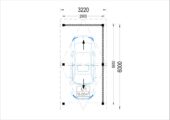 Carport aus Holz mit L-förmiger Wand SANDRA, 3.2x6 m – Bild 6