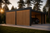 Carport  mit Schuppen und Seitenwand NOVA-F , 4.9x5.6 m – Bild 3