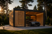 Carport  mit Schuppen und Seitenwand NOVA-F , 4.9x5.6 m – Bild 4