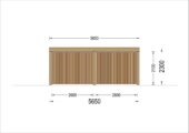 Carport  mit Schuppen und Seitenwand NOVA-F , 4.9x5.6 m – Bild 8