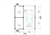Carport  mit Schuppen und Seitenwand NOVA-F , 4.9x5.6 m – Bild 5